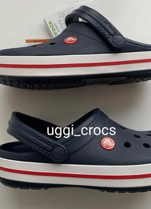 Крокс темно синие navy crocs crocband kids