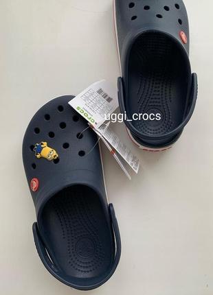 Крокс иемно синие navy crocs crocband kids4 фото