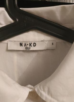 Коттоновая рубашка na-kd шп 52 см., длина 68 см., длина рукава 51 см., пог 51 см2 фото