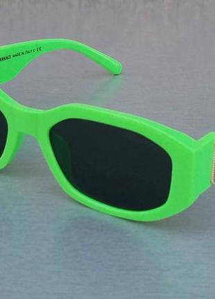 Очки в стиле versace модные солнцезащитные очки унисекс ярко салатовые1 фото