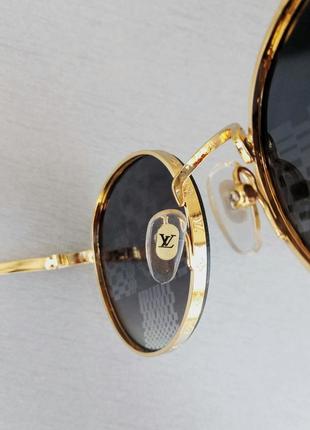 Окуляри в стилі louis vuitton модні жіночі сонцезахисні окуляри лінзи сірі дзеркальні з лого в золоті10 фото