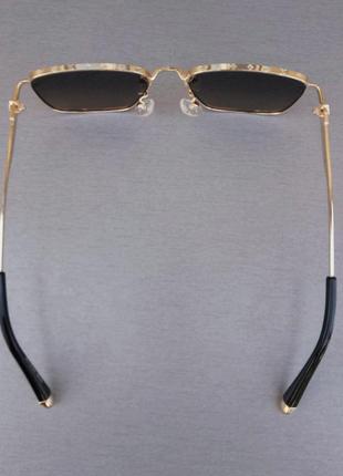 Louis vuitton очки женские солнцезащитные темно коричневые в золотой металлической оправе5 фото