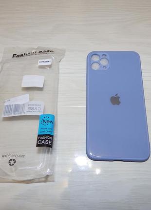 Чехол накладка на iphone 11 pro max glass designo lavender grey2 фото