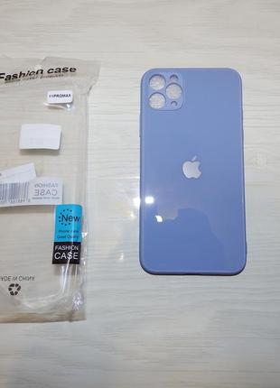 Чохол накладка на iphone 11 pro max glass designo lavender grey5 фото