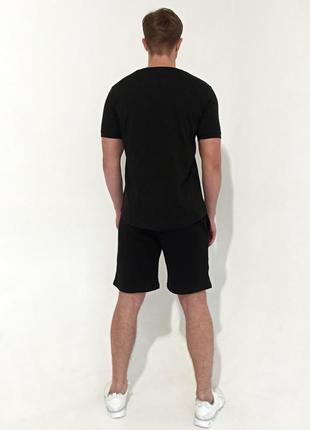 Комплект футболка шорты серый бежевый черный6 фото
