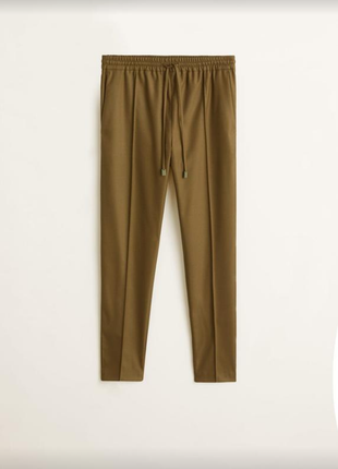 Укороченные зауженные брюки, штаны стильный дизайн mango