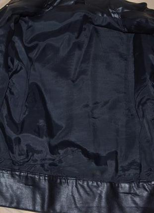 Куртка - реглан из кожзама  с перфорированными вставками модекс ( венгрия )4 фото