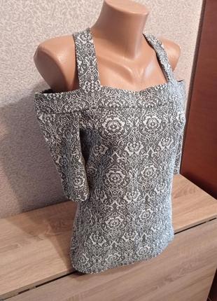 Футболка відкриття плечі кофточка river island 14р