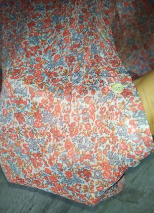 Шифоное платье рубашка цветочный принт3 фото