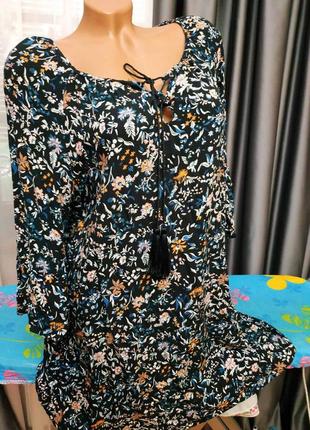 Натуральна туніка сорочка блузка блуза великого розміру батал натуральная туникабольшого размера