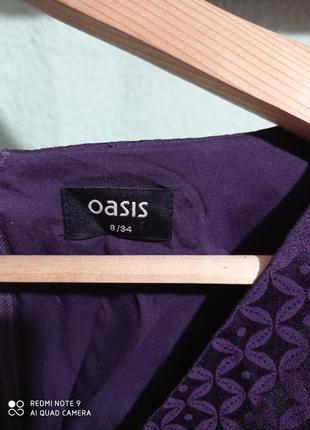 35 хлопковое баклажанное нарядное темно-фиолетовое платье приталенное с  распоркой хлопок oasis3 фото