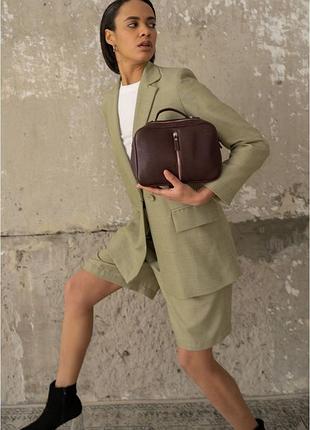 Сумочка женская кожаная марсала флотар