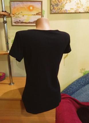 Коттоновая футболочка- смольно- чёрная-собачки-3 фото