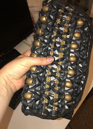 Клатч из соломки