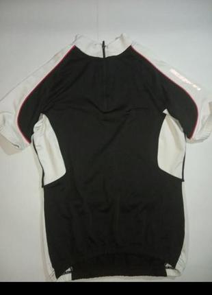 Sale футболка черно белая спортивная велоспорт велосипедная с карманами