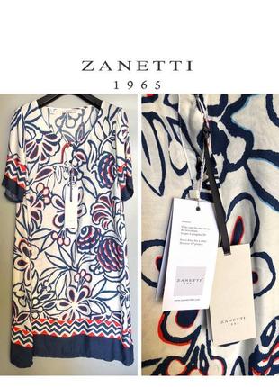 Zanetti 1965 біло-синє плаття в квітковий принт літній віскоза owens lang mardiela