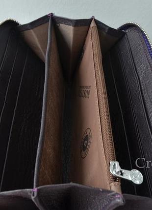 Кошелек 1234 натуральная кожа темно-фиолетовый8 фото