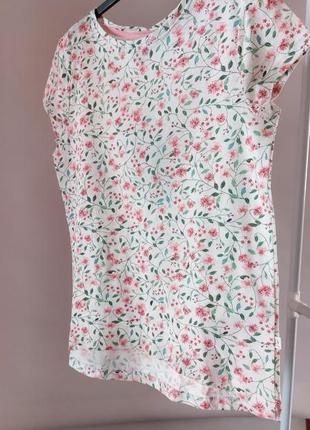 Футболка квітковий принт дівчинці 134 см pepco