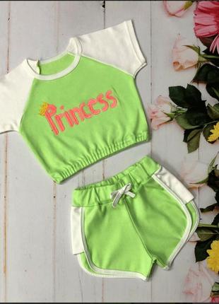 Зручний костюм літній на дівчинку