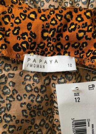 Легкая мини юбка в леопардовый принт, юбка на пуговицах2 фото
