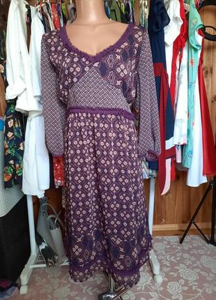 Плаття в стилі бохо етно велике фіолетове per una2 фото