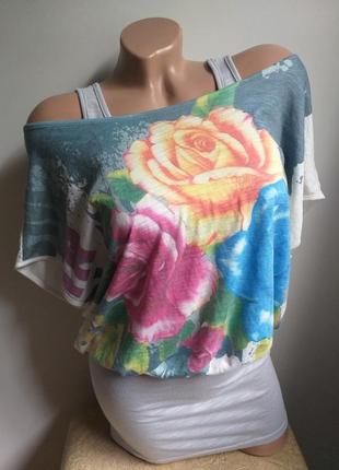 Незвичайна футболка. сукня. туніка. майка з напуском. топ.5 фото