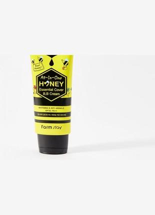 Вв-крем з екстрактом меду farm stay all-in-one honey essential cover b.b cream1 фото