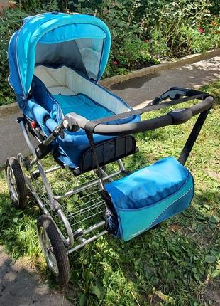 Дитяча коляска 4в 1 geoby ,як нова+ автокрісло+прогулянкова коляска+сумка для перенесення дитини