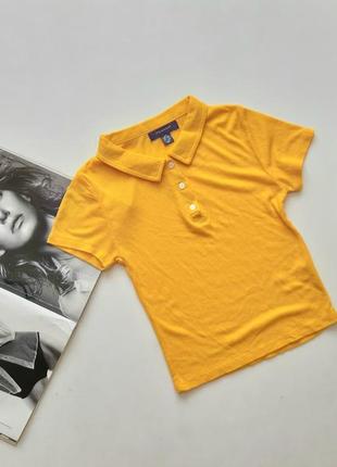 Красива футболка на гудзиках жовта 2хс 4-6