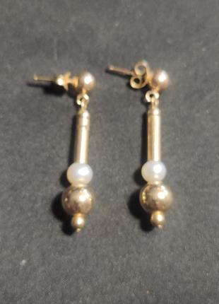 Сережки гвоздики проба 14 k gf 4