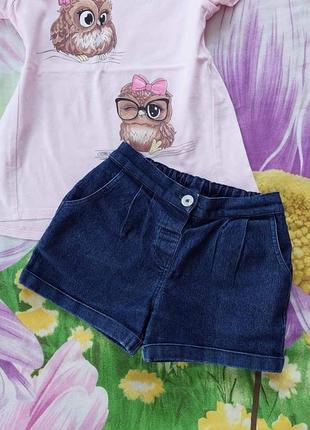 Джинсовые шорты на девочку/літні джинсові шорти5 фото