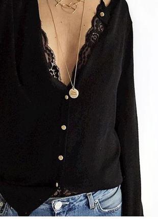 Кардиган укорочений чорний