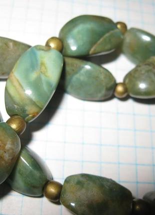 .винтажные бусы времен ссср . натуральный камень агат.