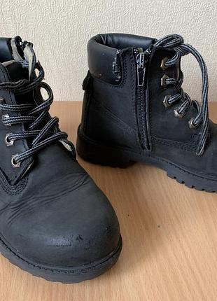 Черевики натур чорний нубук 31р довжина устілки 19-19,5 см