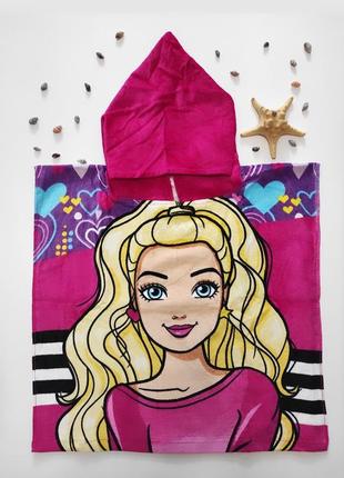 Полотенце пончо для девочек. полотенце с капюшоном для девочки. детские полотенца-пончо. полотенце д