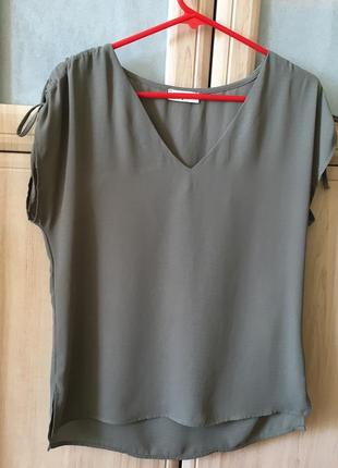 Прекрасная блуза цвета хаки s-m размер, жіноча блуза5 фото