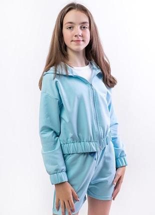 Куртка для девочек, голубая