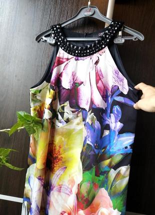 Красивое, очень лёгкое платье сукня цветы. julien macdonald3 фото