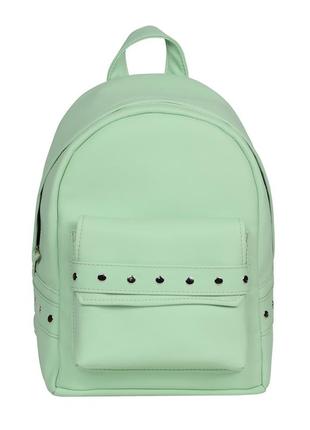 Мега стильный вместительный женский рюкзак/ранец для школы в цвете мята3 фото