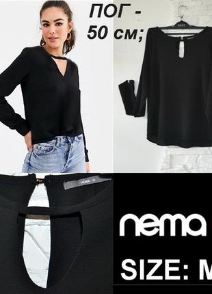 Базовая черная  блузочка  прямого покроя  от бренда  нema2 фото