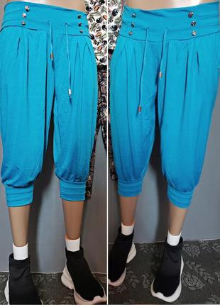 Бриджи капри султанки летние женские молодежные брючки, штанишки для дома спортивные1 фото