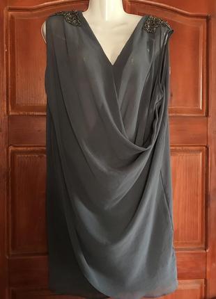 Платье-туника с бисером
