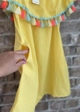 Хлопкове літнє mini плаття з кісточками та кармашками s-m🔥3 фото