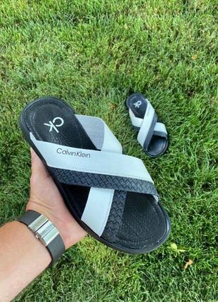 Шлепки  кожаные