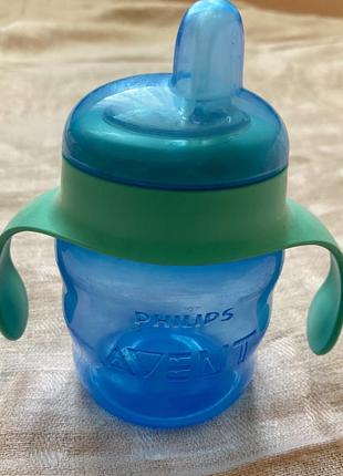 Чашка-непроливайка philips avent с мягким носиком 200 мл, 6 мес+