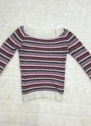 В'язана кофта в смужку