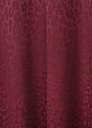 Шелковая бордовая ярусная юбка миди в леопардовый принт oliver bonas4 фото