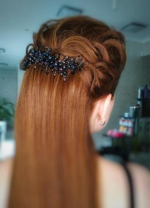 Вечернее украшение для волос, украшение для причёски, гребень для причёски