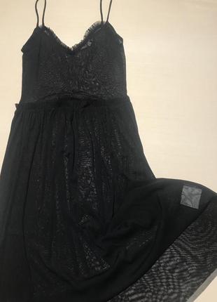Чёрное платье-сетка/пляжное платье4 фото