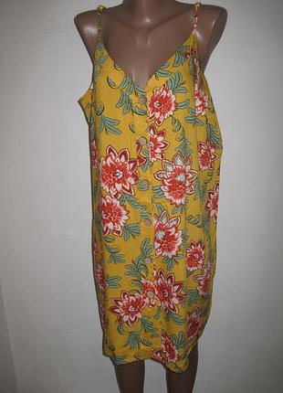 Вискозный сарафан примарк р-р16-18 цветочный принт